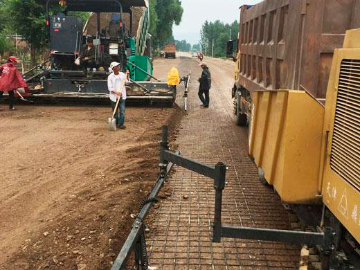 土工格柵施工現場